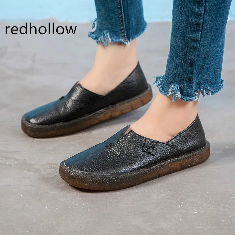 2019 Women Shoes Spring Summer Flat Loafers Genuine Leather Slip on Casual Shoes for Women Vintage Hand Made Flats High Quality
2019 Women Shoes Spring Summer Flat Loafers Genuine Leather Slip on Casual Shoes for Women Vintage Hand Made Flats High Quality