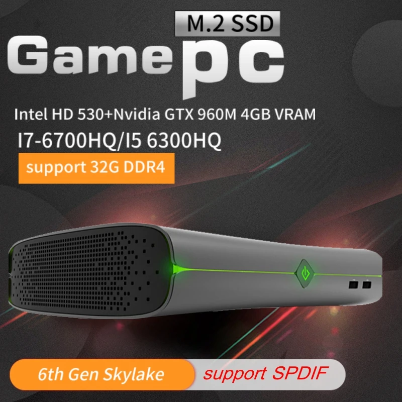 Eglobal Top Game killer mini pc core i7 6700HQ i5 6300HQ 4core mini Gaming computer GTX 960M /HD 530 3D drawing desktop computer
Eglobal Top Game killer mini pc core i7 6700HQ i5 6300HQ 4core mini Gaming computer GTX 960M /HD 530 3D drawing desktop computer