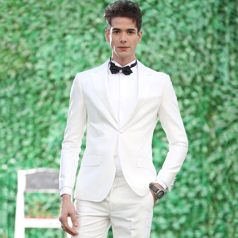 Men Suits Ivory Wedding Suits for Man Groom Tuxedos Groomsmen Blazer Peaked Lapel 2Piece Costume Homme Custom Terno Masculino
Men Suits Ivory Wedding Suits for Man Groom Tuxedos Groomsmen Blazer Peaked Lapel 2Piece Costume Homme Custom Terno Masculino