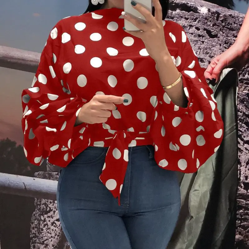 Summer Office Ladies Sweet Plus Size Red Elegant Blouses Woman 2019 Casual Loose Lantern Sleeve Polka Dots Fall Female Top Shirt
Summer Office Ladies Sweet Plus Size Red Elegant Blouses Woman 2019 Casual Loose Lantern Sleeve Polka Dots Fall Female Top Shirt