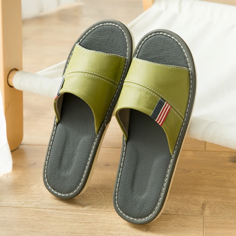 Genuine Leather Women's Summer Indoor Slippers Anti-Slip Couples Home Shoes Soft Comfortable Casual Slippers for Men
Genuine Leather Women's Summer Indoor Slippers Anti-Slip Couples Home Shoes Soft Comfortable Casual Slippers for Men