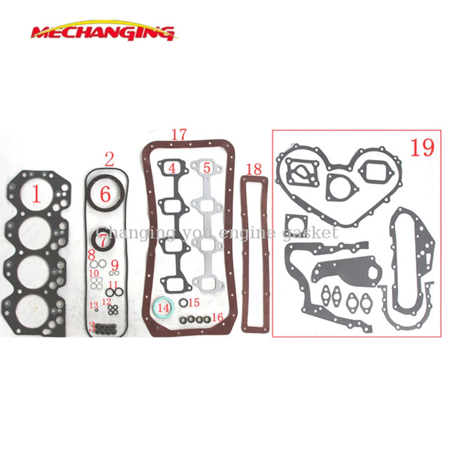 customized LOGO FIT TOYOTA DYNA TOYO-ACE LAND CRUISER For B 2B Engine Automotive Spare Parts Engine Gasket Set 04111-56039
customized LOGO FIT TOYOTA DYNA TOYO-ACE LAND CRUISER For B 2B Engine Automotive Spare Parts Engine Gasket Set 04111-56039