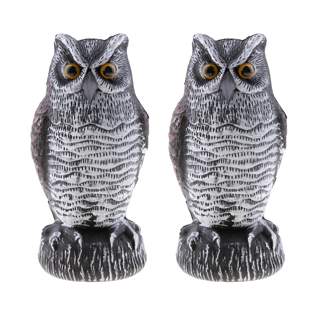 2 Pieces Realistic Scarecrow Owl Decoy Statue Owl Outdoor Pest & Bird Deterrent 2 Pieces Realistic Scarecrow Owl Decoy Statue Owl Outdoor Pest & Bird Deterrent