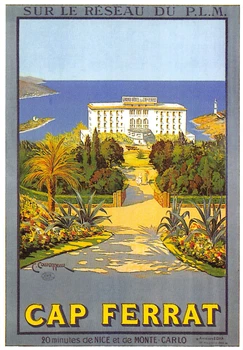 Vintage European Travel Poster France - Cap Ferrat Classic Canvas Paintings Wall Posters Stickers Home Decor Gift 
Vintage European Travel Poster France - Cap Ferrat Classic Canvas Paintings Wall Posters Stickers Home Decor Gift