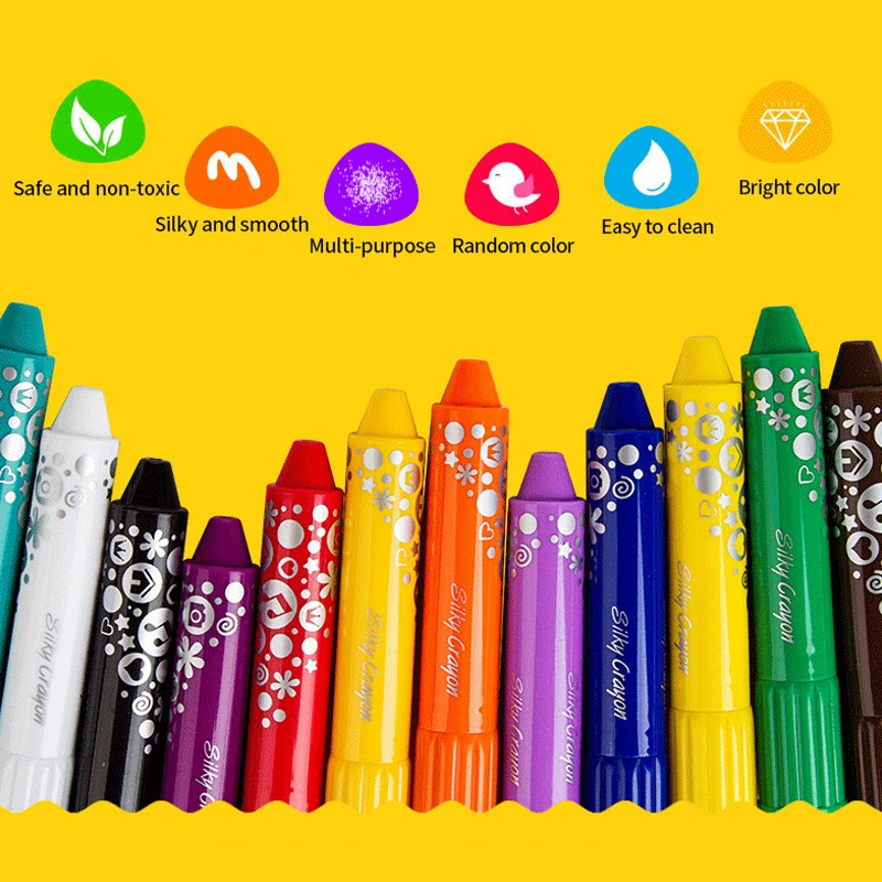 12/18/24/36 Colors Set Colorful Silky Water-soluble Children Rotating Crayons Oil Painting Sticks Child Paint Brush Plastic Case
12/18/24/36 Colors Set Colorful Silky Water-soluble Children Rotating Crayons Oil Painting Sticks Child Paint Brush Plastic Case