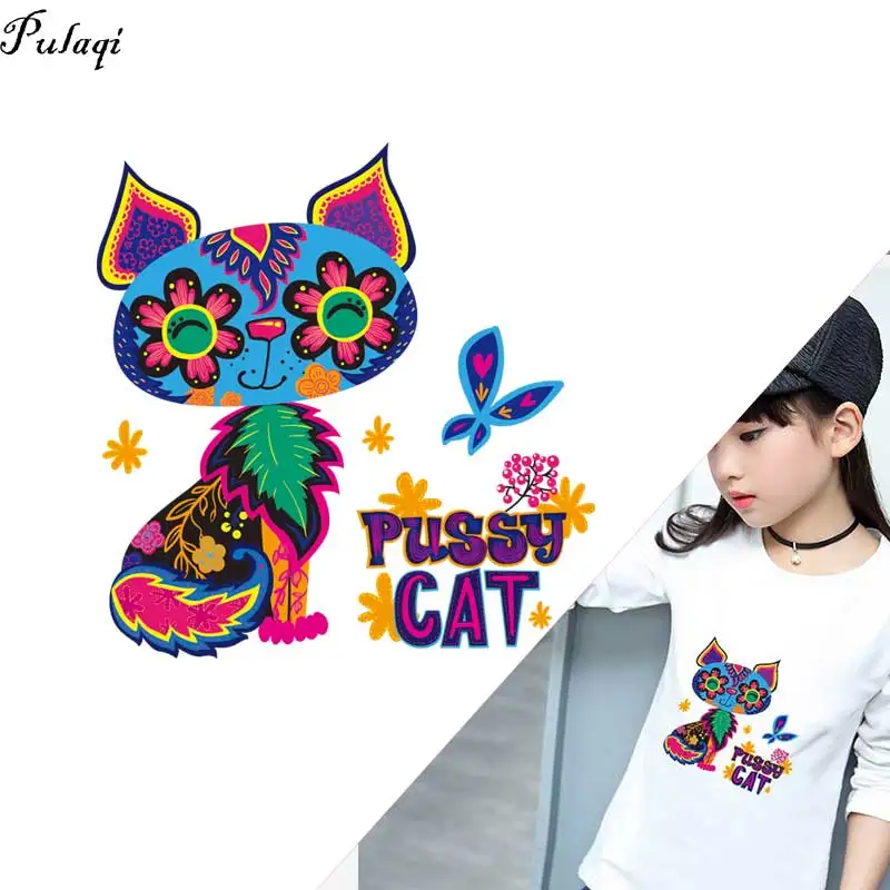 Colorful Cat Patch For Clothing Iron On Transfers For Clothing DIY Heat Transfers For Kids Shirts Cartoon Stickers Appliques F
Colorful Cat Patch For Clothing Iron On Transfers For Clothing DIY Heat Transfers For Kids Shirts Cartoon Stickers Appliques F
