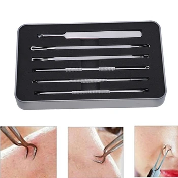 6 Pcs/set Blackhead Remover Pimple Blemish Comedone Acne Extractor Remover Tool Set Acne Removal Needle
6 Pcs/set Blackhead Remover Pimple Blemish Comedone Acne Extractor Remover Tool Set Acne Removal Needle