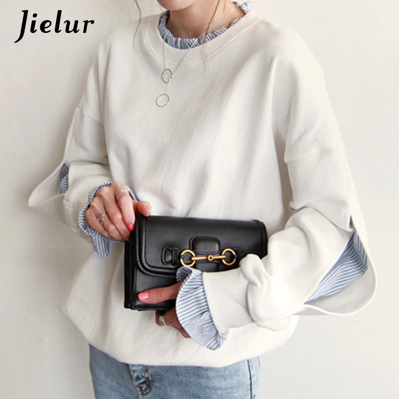 Jielur 2019 Autumn Hoodies Harajuku Patchwork Hoodie Women Korean Chic Kpop Sweatshirt Long Sleeve Mujer M-XXL Fake Two Pieces
Jielur 2019 Autumn Hoodies Harajuku Patchwork Hoodie Women Korean Chic Kpop Sweatshirt Long Sleeve Mujer M-XXL Fake Two Pieces