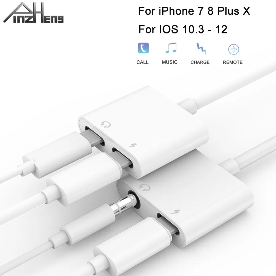 2019 PINZHENG 2 in 1 Headphone Adapter For iPhone 8 7 7Plus X For Lightning Adapter 3.5mm Jack Audio Cable Charging Adapters
2019 PINZHENG 2 in 1 Headphone Adapter For iPhone 8 7 7Plus X For Lightning Adapter 3.5mm Jack Audio Cable Charging Adapters