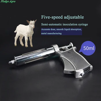 Adjustable syringe semi automatic metal 50ml continuous vaccine injection injector horse sheep cattle pig veterinary agro farm
Adjustable syringe semi automatic metal 50ml continuous vaccine injection injector horse sheep cattle pig veterinary agro farm
