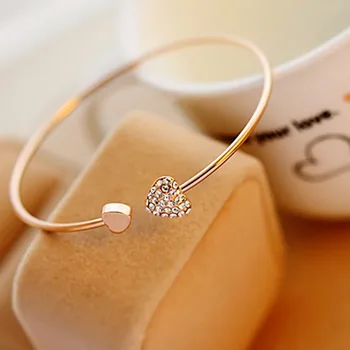 20pcs Fashion Gold Adjustable Crystal Pulsera Double Heart Shaped Metal Cuff Bracelets & Bangle Bracelet For Women
20pcs Fashion Gold Adjustable Crystal Pulsera Double Heart Shaped Metal Cuff Bracelets & Bangle Bracelet For Women