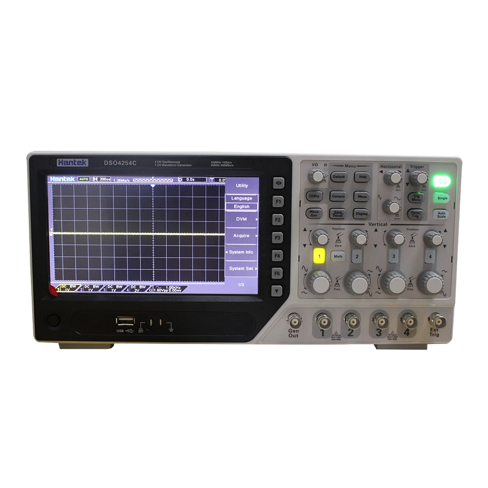 Цифровой осциллограф Hantek DSO4254C 4 канала 250 МГц ЖК-ПК портативный USB-осциллограф + EXT