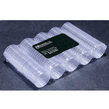 100 pcs Transparent Coin Storage Box 27mm Round Plastic Clear Coin Capsules Containers Coin Protector Case Coin Collection
100 pcs Transparent Coin Storage Box 27mm Round Plastic Clear Coin Capsules Containers Coin Protector Case Coin Collection