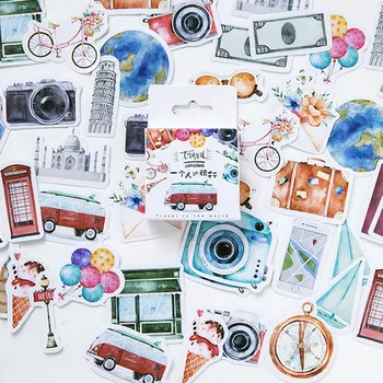 46 pcs/box Japanese Style Travel Notes Diary Earth Camera Balloon Stickers Envelope Seal Labels Stationery Decoration Stickers
46 pcs/box Japanese Style Travel Notes Diary Earth Camera Balloon Stickers Envelope Seal Labels Stationery Decoration Stickers