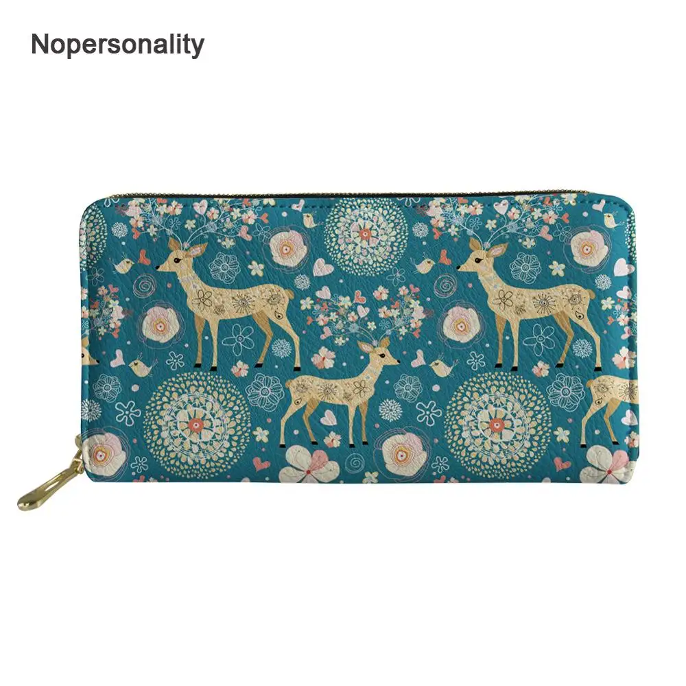 Nopersonality Long Women Wallets Cute Floral Deer Print Leather Wallets Casual Female Ladies Credit Card Holder Phone Bag Purse 
Nopersonality Long Women Wallets Cute Floral Deer Print Leather Wallets Casual Female Ladies Credit Card Holder Phone Bag Purse
