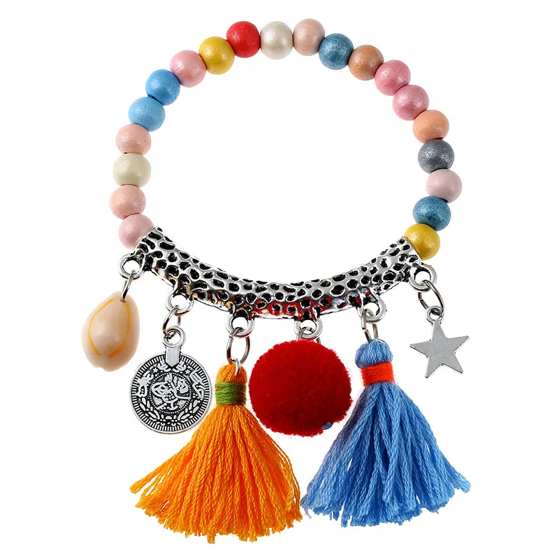 Boho Bracelet Women Bohemian Ethnic Vintage Wood Beads Shell Charms Tassel 2018 Pulseras Mujer Pulsera Actividad Bijoux Boheme
Boho Bracelet Women Bohemian Ethnic Vintage Wood Beads Shell Charms Tassel 2018 Pulseras Mujer Pulsera Actividad Bijoux Boheme