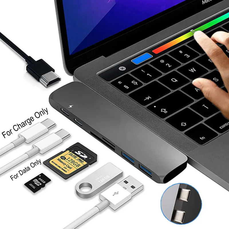 Thunderbolt 3 Adapter USB 3.1 Type-C Hub To HDMI 4K USB C Hub with Hub 3.0 TF SD Reader Slot PD for MacBook Pro/Air 2018 USB-C
Thunderbolt 3 Adapter USB 3.1 Type-C Hub To HDMI 4K USB C Hub with Hub 3.0 TF SD Reader Slot PD for MacBook Pro/Air 2018 USB-C