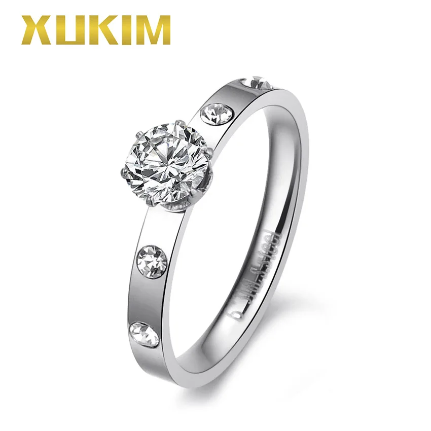 KWR195 Xukim Jewelry Stainless Steel Rings Women Ring Moissanite Stone Rings
KWR195 Xukim Jewelry Stainless Steel Rings Women Ring Moissanite Stone Rings