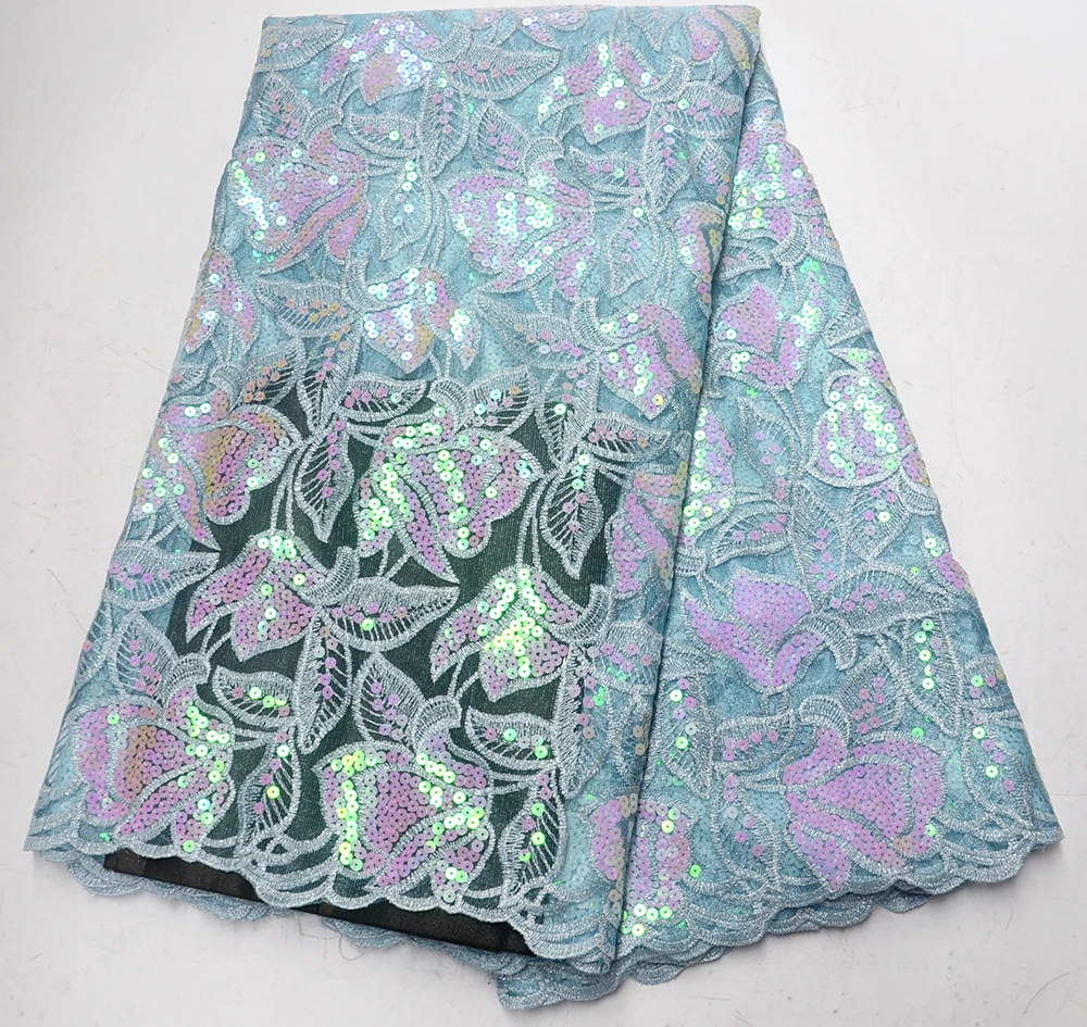 Hot Sale Light blue color Africa Tulle Lace Fabric 5 yards 2019 Nigerian Organza Lace Fabric With sequins For Wedding dress
Hot Sale Light blue color Africa Tulle Lace Fabric 5 yards 2019 Nigerian Organza Lace Fabric With sequins For Wedding dress