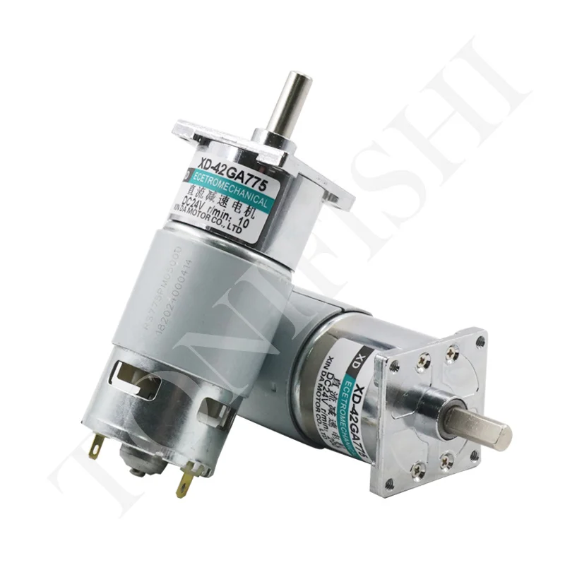 775 DC geared motor 12V/24V high power high torque motor slow speed reverse rotation speed control small motor
775 DC geared motor 12V/24V high power high torque motor slow speed reverse rotation speed control small motor