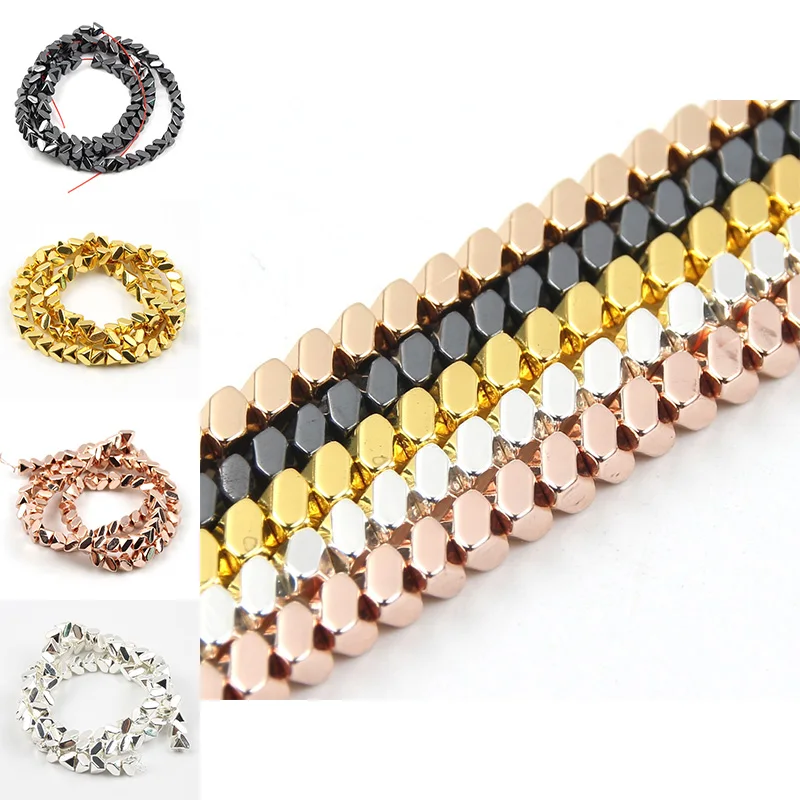 Natural Stone Beads Gold Silver Triangle Faceted Loose Spacer Hematite Beads For Diy Making Jewelry Bracelet Necklace 15''
Natural Stone Beads Gold Silver Triangle Faceted Loose Spacer Hematite Beads For Diy Making Jewelry Bracelet Necklace 15''