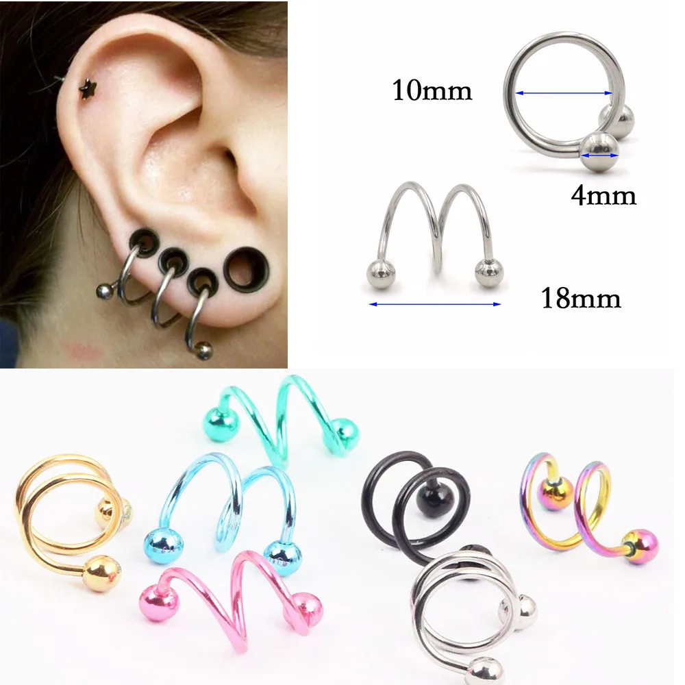 TIANCIFBYJS 16g Spiral Barbell Cartilage Earring Lip Tragus Eyebrow Hoop Helix Twisted Bar Surgical Steel Studs Daith Piercings
TIANCIFBYJS 16g Spiral Barbell Cartilage Earring Lip Tragus Eyebrow Hoop Helix Twisted Bar Surgical Steel Studs Daith Piercings