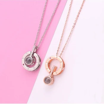 Romantic Love 100 languages I love you Projection Pendant Necklace Women Girl Friend Memory Wedding Necklace
Romantic Love 100 languages I love you Projection Pendant Necklace Women Girl Friend Memory Wedding Necklace
