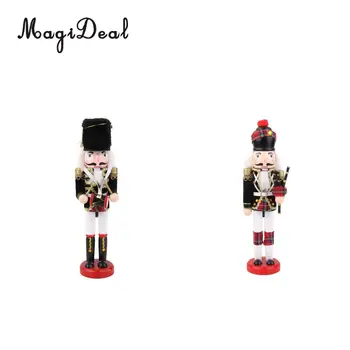 2pcs Hand Painted Nutcracker Toy Wooden Soldier with Drumsticks and Bagpipes Home Decoration Christmas Ornament
2pcs Hand Painted Nutcracker Toy Wooden Soldier with Drumsticks and Bagpipes Home Decoration Christmas Ornament
