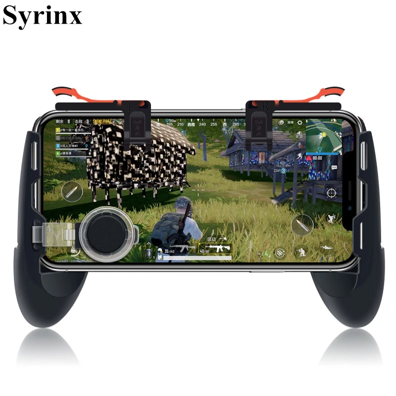SYRINX Mobile Phone Game Controller For PUBG Game Joypad + Auxiliary Quick Button for IPhone Andriod Phones Game Gamepad Holder
SYRINX Mobile Phone Game Controller For PUBG Game Joypad + Auxiliary Quick Button for IPhone Andriod Phones Game Gamepad Holder