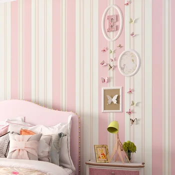 Children Room Wallpaper Kids Bedroom Romantic Pink Princess Room Environmental Protection Non-woven Blue Stripe Wall Paper Rolls
Children Room Wallpaper Kids Bedroom Romantic Pink Princess Room Environmental Protection Non-woven Blue Stripe Wall Paper Rolls