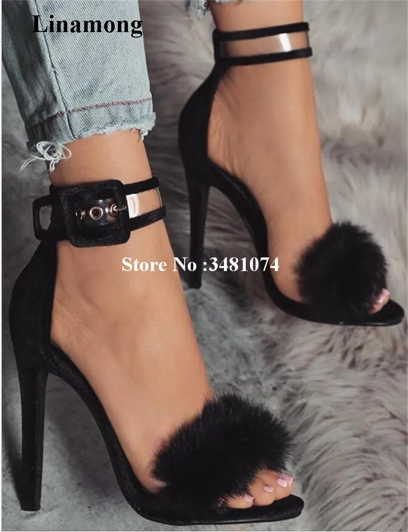 Black Women Leisure Summer Sandals Shoes Pointed Open Toe And Fluffy Faux Fur Women Sandals Shoes Solid Cover Heels Sandals
Black Women Leisure Summer Sandals Shoes Pointed Open Toe And Fluffy Faux Fur Women Sandals Shoes Solid Cover Heels Sandals