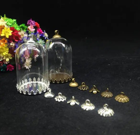 50pcs 38*25mm transaparen tube jars bell shape glass vial pendant with crown tray beads cap glass cover dome vase diy party gift
50pcs 38*25mm transaparen tube jars bell shape glass vial pendant with crown tray beads cap glass cover dome vase diy party gift