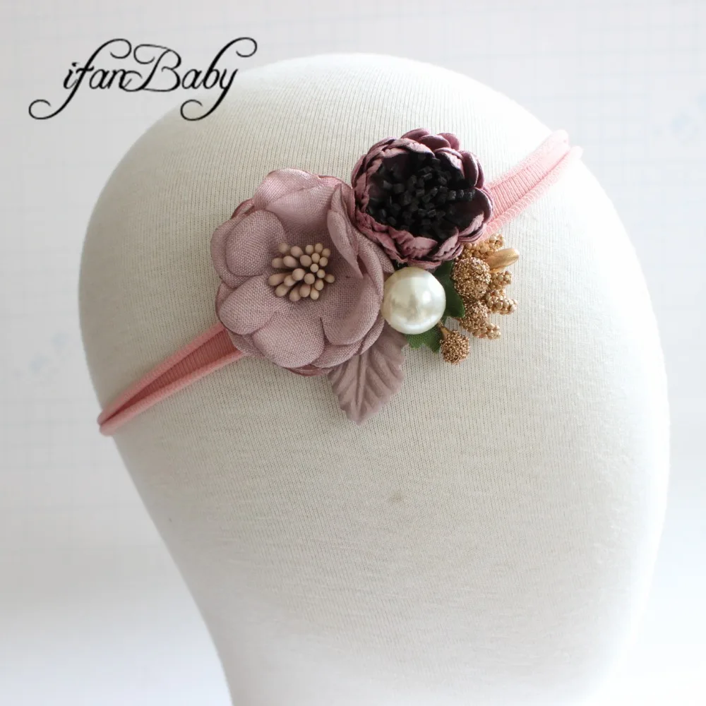 kids girl nylon flower headband (10)