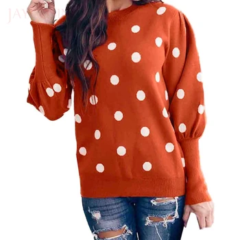 JAYCOSIN Sweater Women Dot Printing O-Neck Long-Sleeved Slim Sweater Pullover Casual Cotton Sweater
JAYCOSIN Sweater Women Dot Printing O-Neck Long-Sleeved Slim Sweater Pullover Casual Cotton Sweater