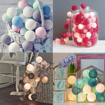 20 LEDs Cotton Ball String Lights AC & Battery Fairy Lights Outdoor Decoration Holiday Garland Christmas Wedding Lighting Chain
20 LEDs Cotton Ball String Lights AC & Battery Fairy Lights Outdoor Decoration Holiday Garland Christmas Wedding Lighting Chain