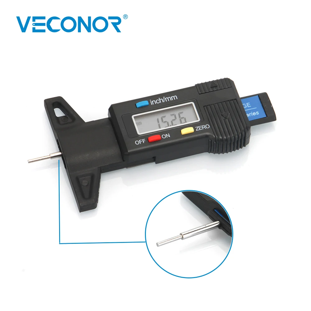 Digital Tread Depth Gauge Measuring Tool With LCD Display Tester Meter For Thread Depth Thickness Detection Inspection Tools
Digital Tread Depth Gauge Measuring Tool With LCD Display Tester Meter For Thread Depth Thickness Detection Inspection Tools