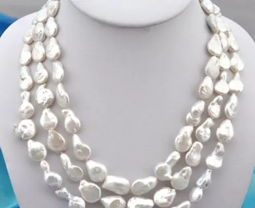 Free Shipping >>>>>triple strand18-20mm Australian south sea white pearl necklace 18-22 inch
Free Shipping >>>>>triple strand18-20mm Australian south sea white pearl necklace 18-22 inch