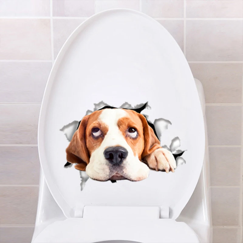 Cute Hole Dog Home Decoration 3D Wall Stickers For Refrigerator Door Bathroom Toilet PVC Animals Art Stickers On The Toilet Seat
Cute Hole Dog Home Decoration 3D Wall Stickers For Refrigerator Door Bathroom Toilet PVC Animals Art Stickers On The Toilet Seat