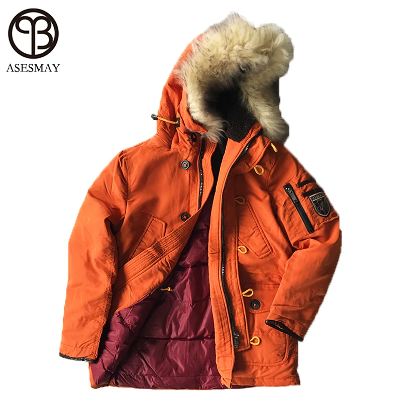 Asesmay зимняя куртка 2019 брендовая одежда натуральный мех высокое качество мужская