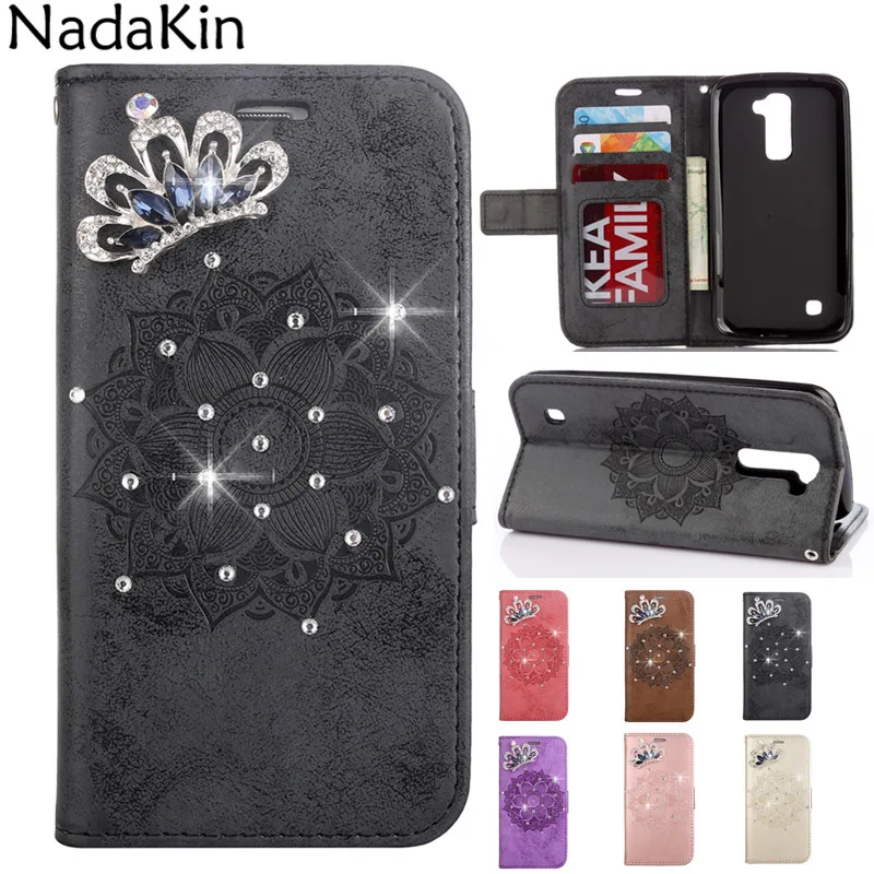 for LG K7 K8 K10 Bling Rhinestone Crown Flip PU Leather Case Wallet Cover Flower Pattern Card Money Slots Holder Magnetic Clasp
for LG K7 K8 K10 Bling Rhinestone Crown Flip PU Leather Case Wallet Cover Flower Pattern Card Money Slots Holder Magnetic Clasp