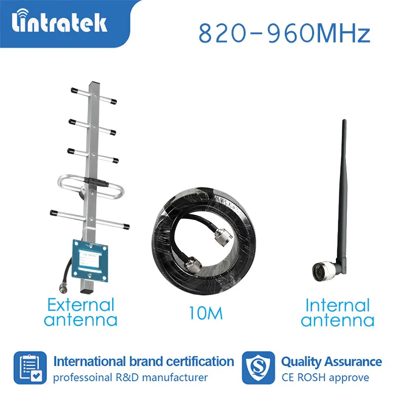 Lintratek GSM 850 900mhz CDMA full set booster accessories antenna for signal booster amplifier 900 2G 3G 4G 10meter cable s4
Lintratek GSM 850 900mhz CDMA full set booster accessories antenna for signal booster amplifier 900 2G 3G 4G 10meter cable s4