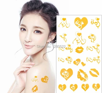 3sheets waterproof temporary Arabic tattoo lip heart pattern flash glitter gold tattoo tatuagem sticker
3sheets waterproof temporary Arabic tattoo lip heart pattern flash glitter gold tattoo tatuagem sticker