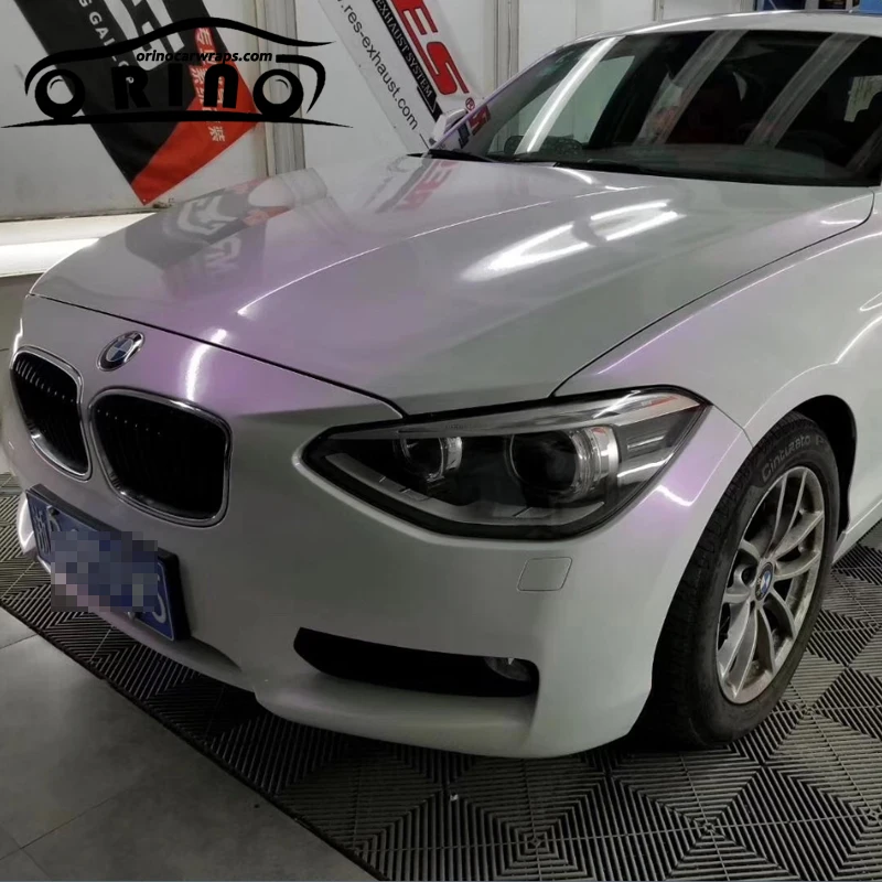 ORINO WRAPS Glossy White Vinyl Chameleon With Air Bubble Free Goss Pearl White Pink Car Wrap Film Cover Foil 1.52*20M
ORINO WRAPS Glossy White Vinyl Chameleon With Air Bubble Free Goss Pearl White Pink Car Wrap Film Cover Foil 1.52*20M