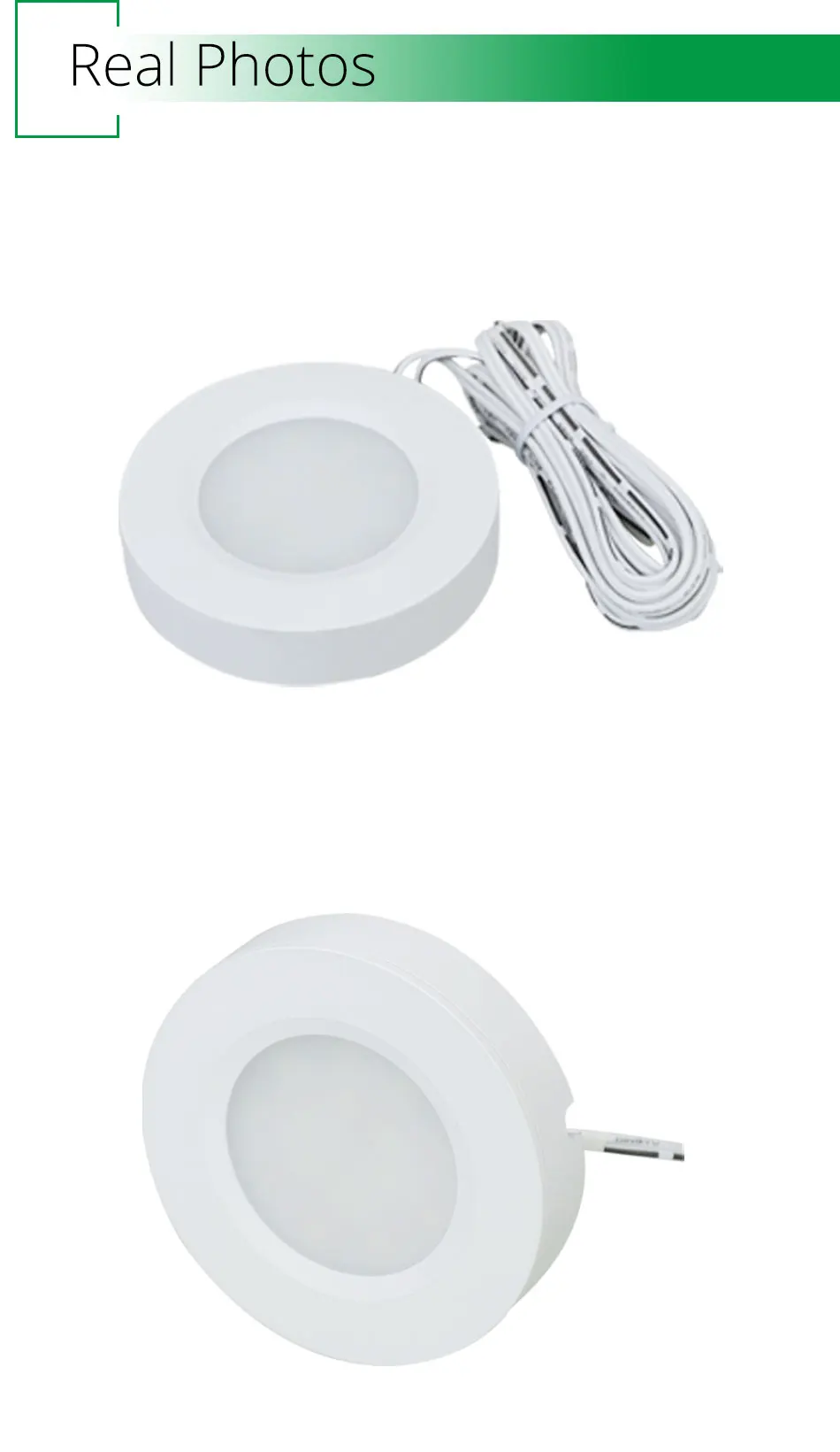 Under Cabinet Lights Closet Lamp 12VDC 3W LED Cupboard Light Aluminum Round Shape Lamps For Kitchen Counter Lighting Bookshelf (3)