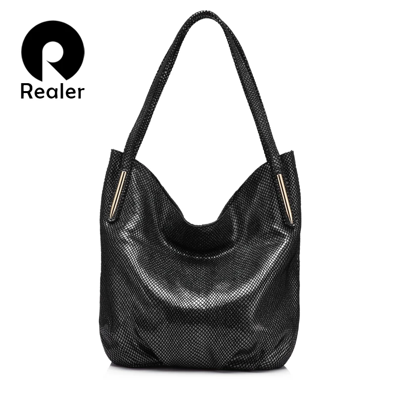 REALER brand handbag women genuine leather shoulder bag female serpentine print large tote bag high quality zipper crossbody bag
REALER brand handbag women genuine leather shoulder bag female serpentine print large tote bag high quality zipper crossbody bag