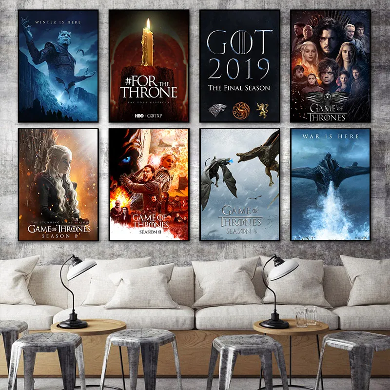 Game of Throne season 8 GOT 2019 Tv play Poster Home Kids Baby living Room Bedroom Decor Print Picture Painting Wall Art Canvas
Game of Throne season 8 GOT 2019 Tv play Poster Home Kids Baby living Room Bedroom Decor Print Picture Painting Wall Art Canvas