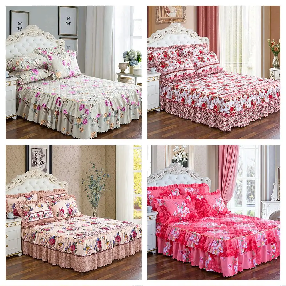 Thickened Quilted Bed Skirt Single Bed Cover Bed Sheet - Simple Flower Pattern Series
Thickened Quilted Bed Skirt Single Bed Cover Bed Sheet - Simple Flower Pattern Series