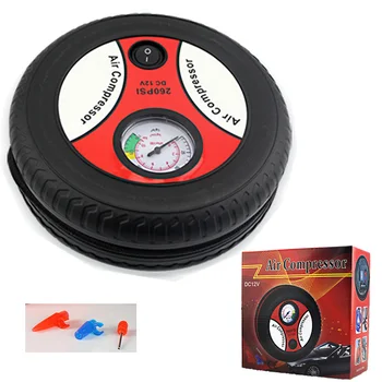 Portable Metal Plastic Electric Air Compressor Monitor Pump 260PSI 12V Tyre / Tire Air Inflator Car Auto Air Pump with 3 Nozzles
Portable Metal Plastic Electric Air Compressor Monitor Pump 260PSI 12V Tyre / Tire Air Inflator Car Auto Air Pump with 3 Nozzles