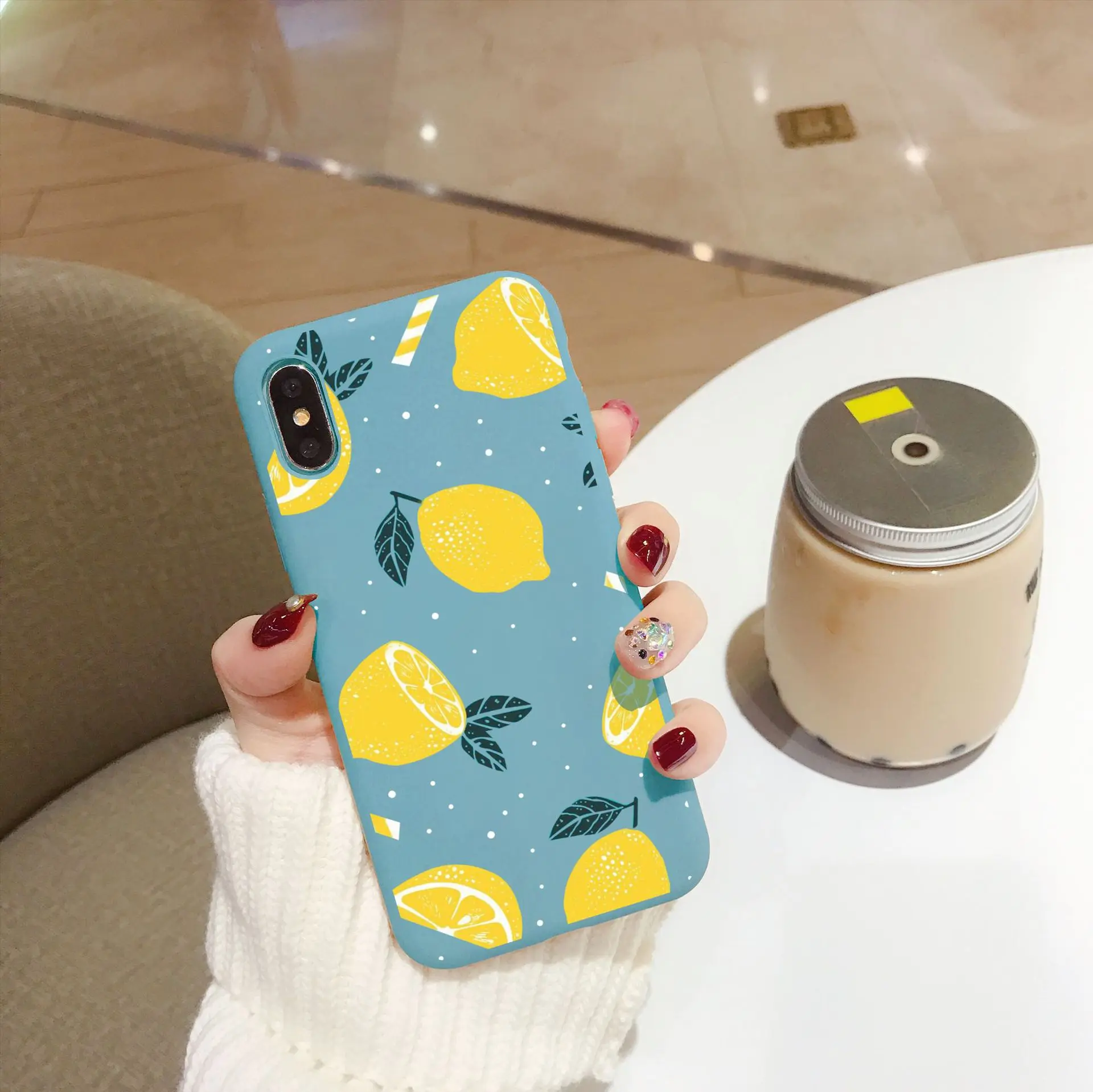 JAMULAR Cartoon Fruit Lemon Phone Case For iPhone XR XS MAX X 7 8 6 6s Plus Soft Matte Candy Color Back Cover For iPhone 8 Shell
JAMULAR Cartoon Fruit Lemon Phone Case For iPhone XR XS MAX X 7 8 6 6s Plus Soft Matte Candy Color Back Cover For iPhone 8 Shell