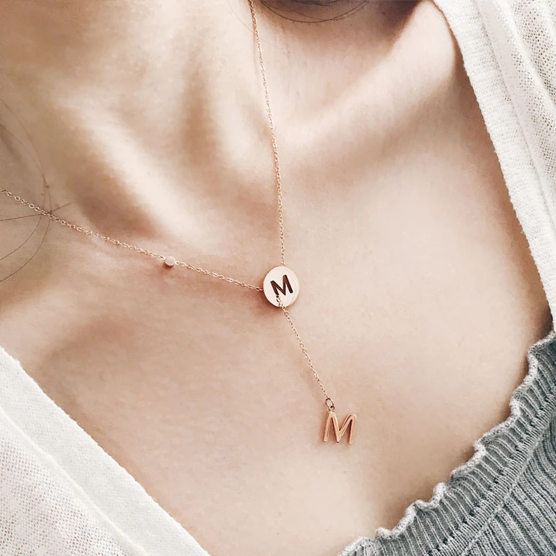 YUN RUO 2018 Rose Gold Color Letters Pendant Necklace Can Adjusted Fashion Titanium Steel Woman Jewelry Prevent Fade & Allergic
YUN RUO 2018 Rose Gold Color Letters Pendant Necklace Can Adjusted Fashion Titanium Steel Woman Jewelry Prevent Fade & Allergic